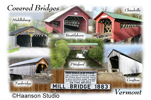 Covered Bridges of Vermont Square Format